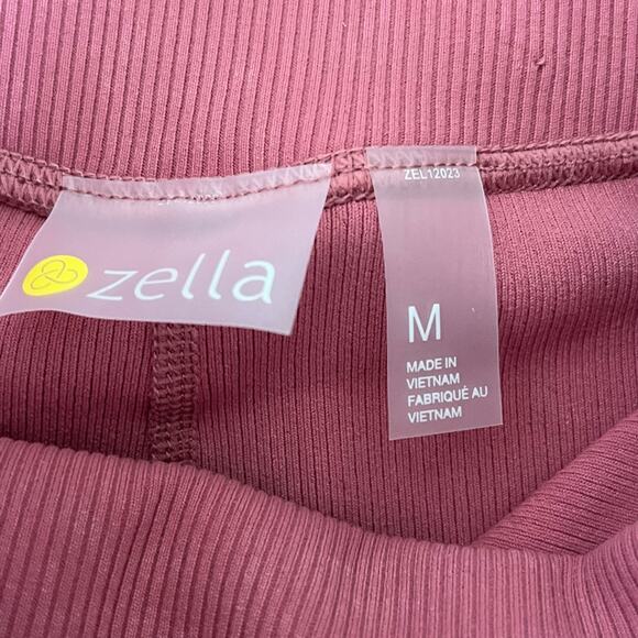 Zella NEW Pink Snow Wash Ribbed Bike Shorts‎ Medium - Picture 8 of 10